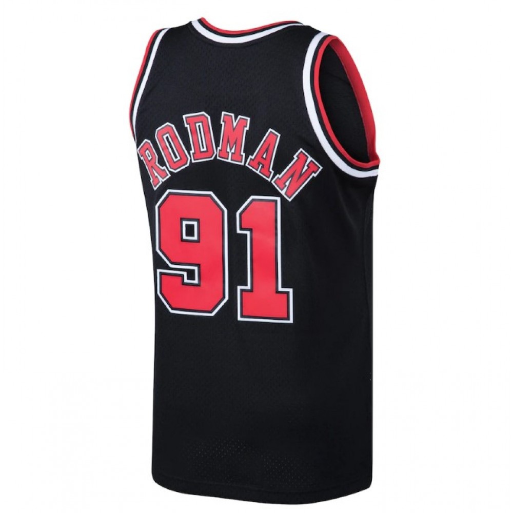 Men's Chicago Bulls Dennis Rodman #91 Throwback Black 97-98 Hardwood Classics Swingman Jersey-Pro Kit Vault | Brand New 26/27 Sports Jerseys